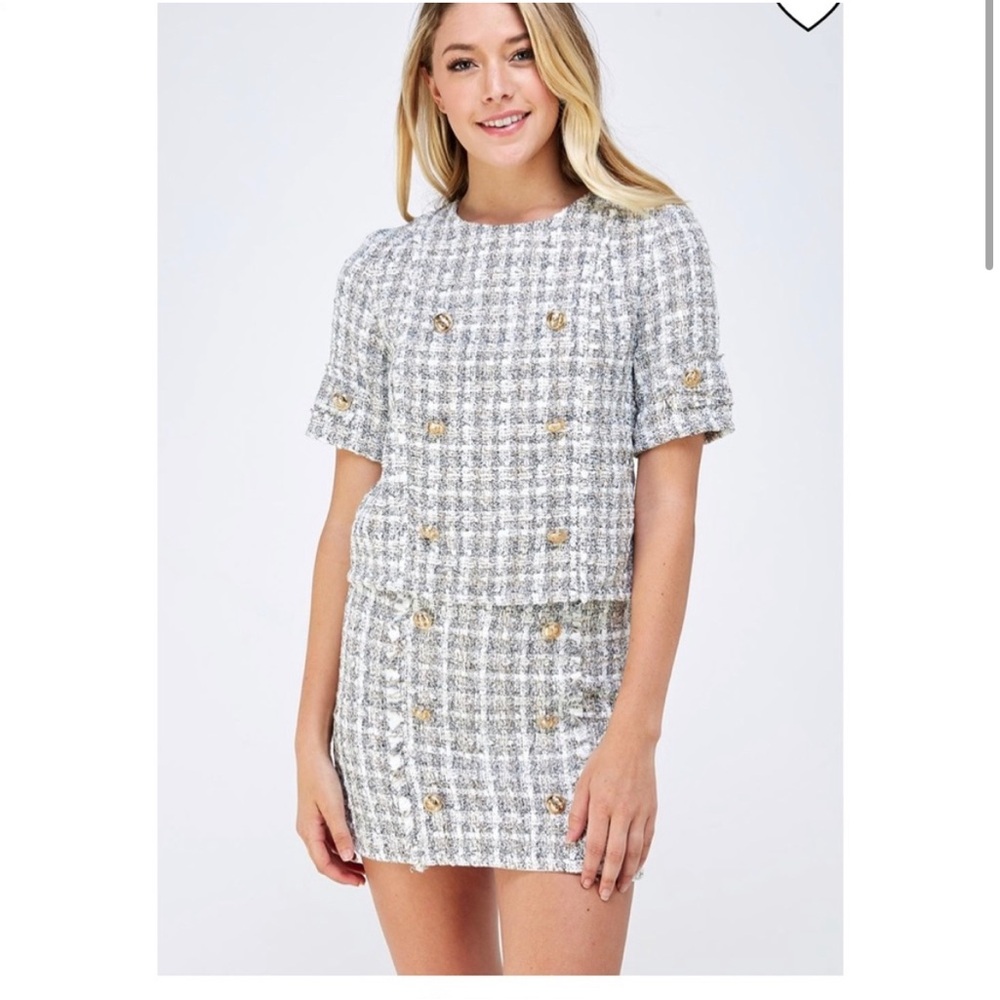 Do+Be Tweed Skirt